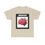Mindworms Brain Printed T-Shirt 100% Cotton Weird Retro Novelty Worms Tee Sand
