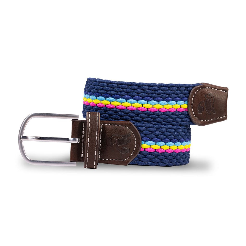 The World’s First Recycled Woven Belt – Made from Ocean Plastic Neon Fine Stripe