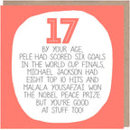 17th Birthday Card - By Your Age