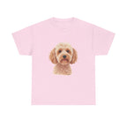 Light Cockapoo Printed T-Shirt 100% Cotton Novelty Cute Dog Tee Gift Light Pink