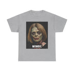 Mombie Halloween Printed T-Shirt 100% Cotton Scary Novelty Mom Zombie Tee Sport Grey