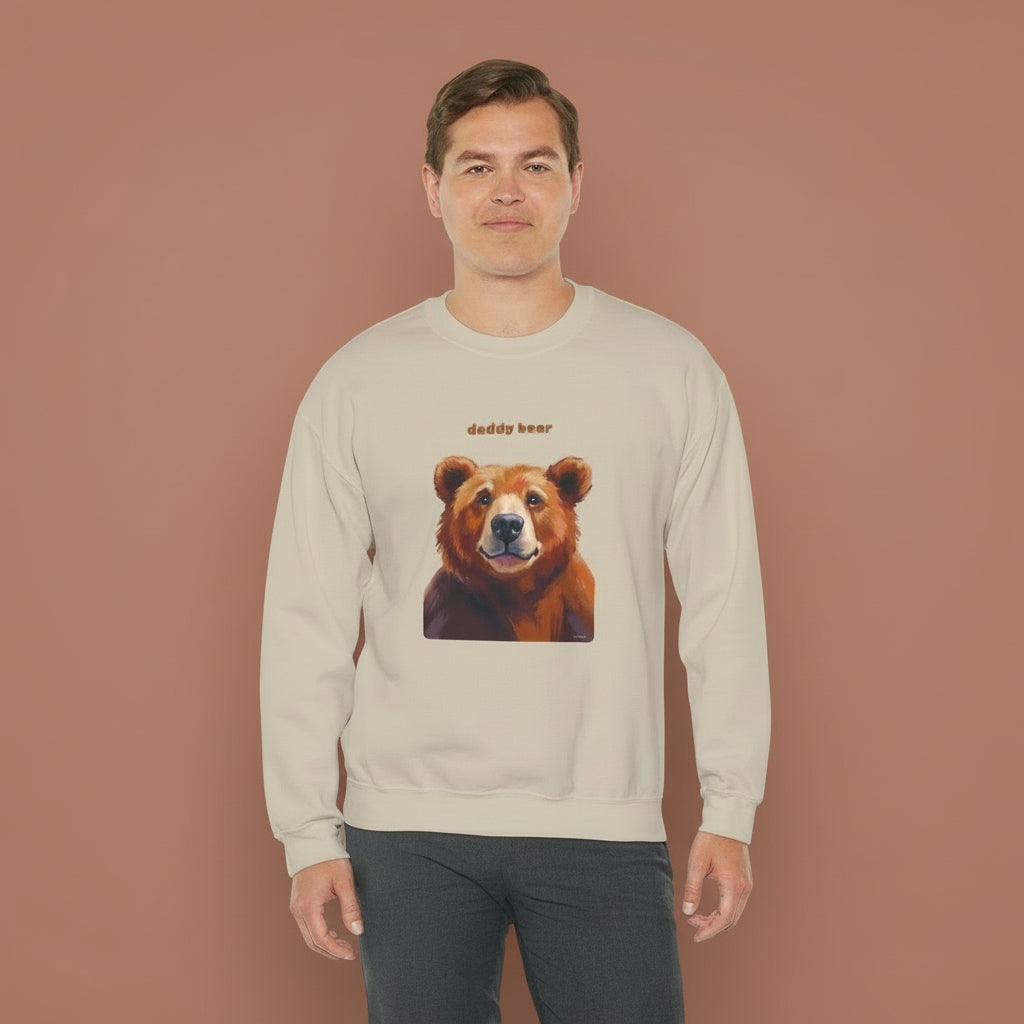 Daddy Bear Crewneck Sweatshirt Sand
