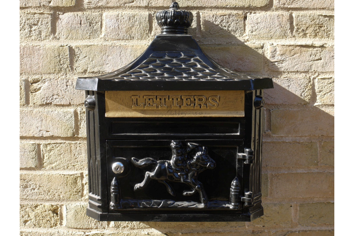 Aluminium Wall Post Box Black