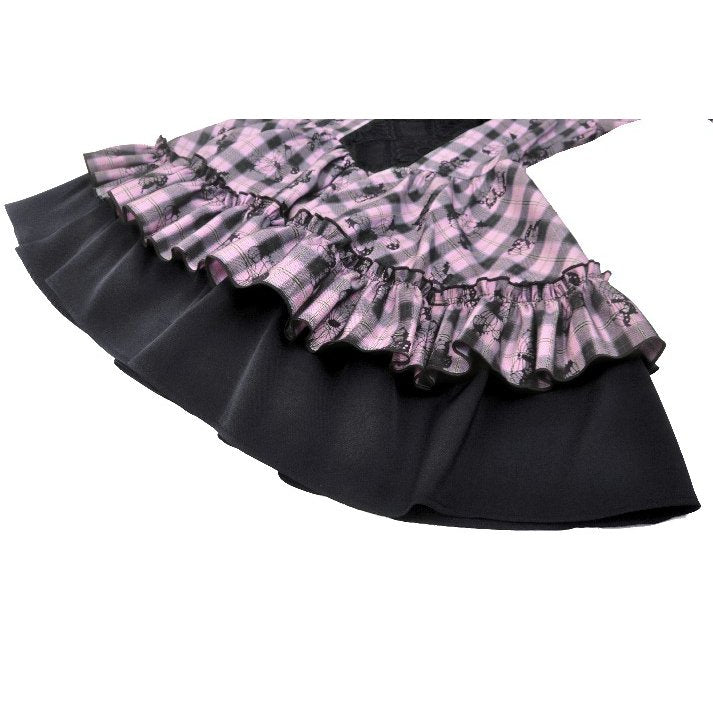 Dark in Love Ellery Big Pink Butterfly Doll Bell-Sleeve Dress
