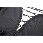 Dark in Love Millicent Black Tulle Feather Fantasy dress