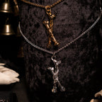 Gold Tethered Remains Bones Necklace