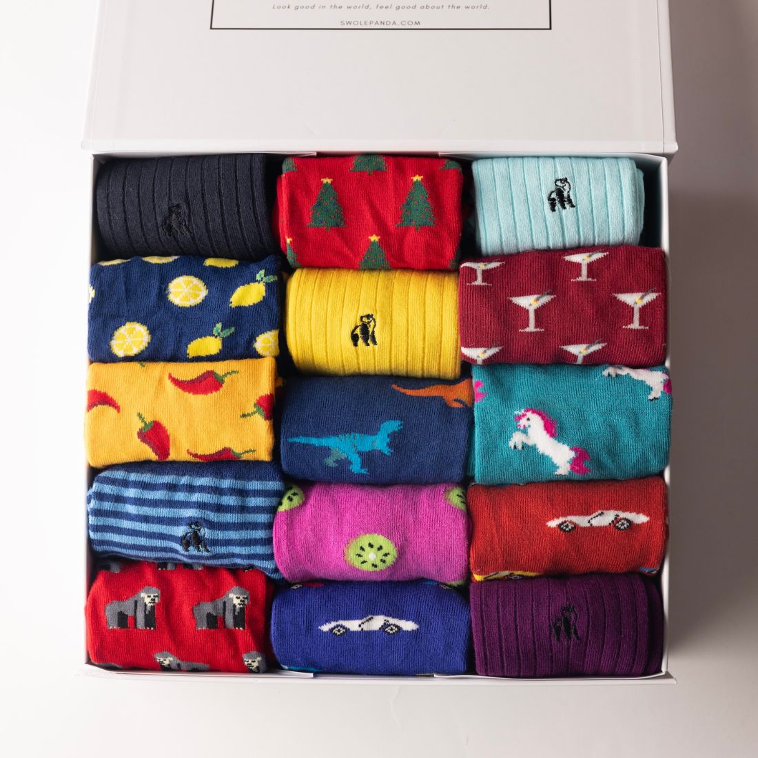 Ultimate Style Sock Box - 15 Pairs of Bamboo Socks UK 7-11 (US 8-12 EU 40-47) A bit of everything