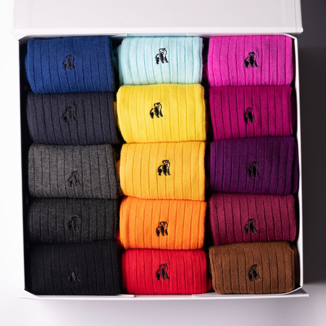 Ultimate Style Sock Box - 15 Pairs of Bamboo Socks UK 7-11 (US 8-12 EU 40-47) Mainly plain