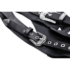 Dark in Love Elvira Faux Leather Layered Goth Waist Belt