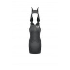 Dark In Love Salem Striped Cat Ear Hoodie Dress