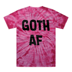 Goth AF Tonal Spider Tie-Dye T-Shirt Pink Unisex