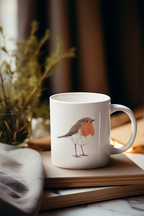 Robin Bird Mug – Ceramic Wildlife Coffee Cup 11oz