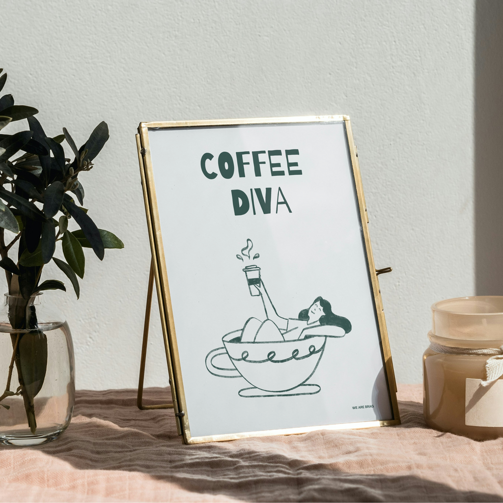 Coffee Diva Fine Art Poster Print