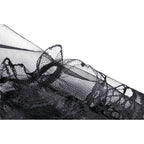 Dark in Love Melisandre Embroidered Velvet Mesh Goth Skirt in Black
