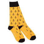 Yellow Anchor Bamboo Socks