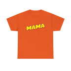 Retro Mama Printed T-Shirt 100% Cotton Novelty Mum Mom Tee Birthday Mother's Day Gift Orange