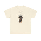 Devoted To Dachshunds Sausage Dog Printed T-Shirt 100% Cotton Novelty Cute Dog Tee Gift Natural