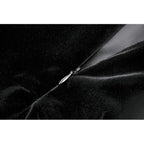 Dark in Love Lux Black Velvet Horn Embroidery Maxi Dress