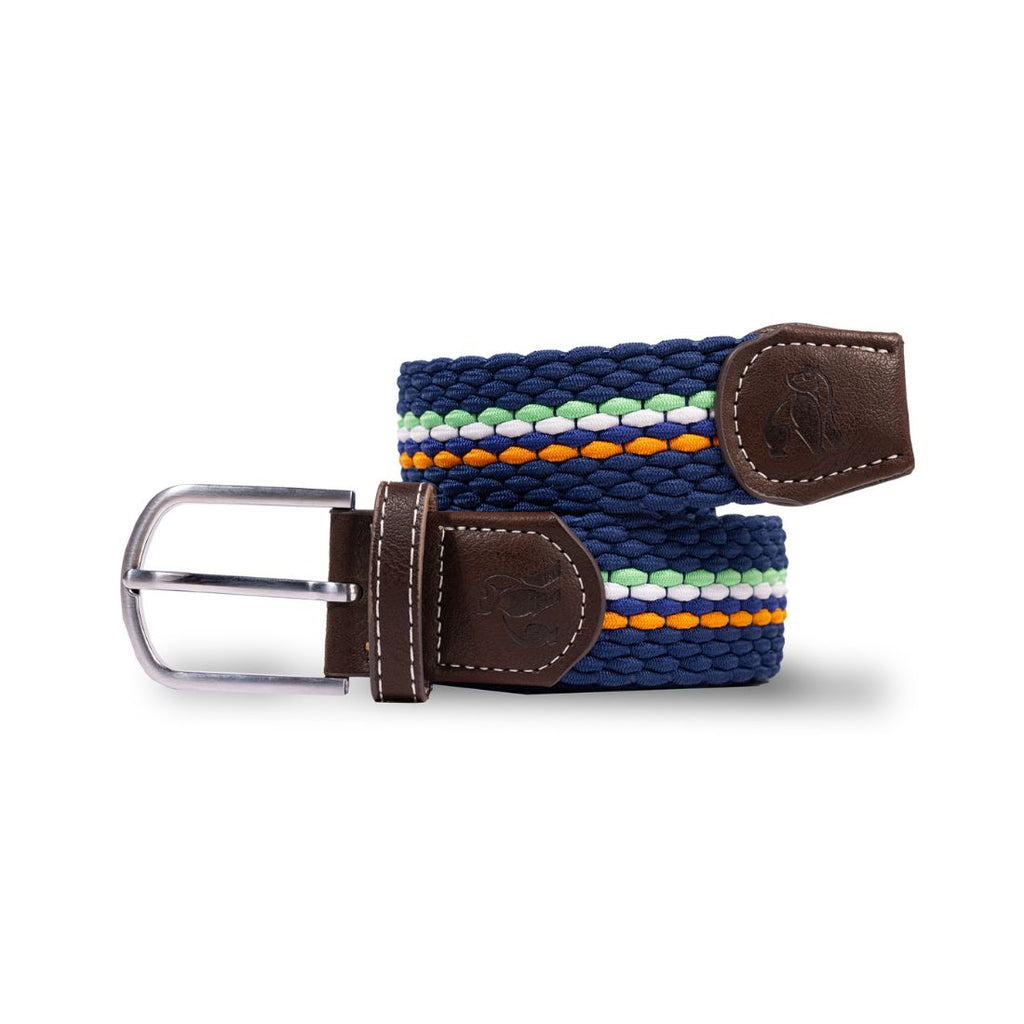 Woven Belt - Orange / Green Fine Stripe L (36-42" 91-107cm)