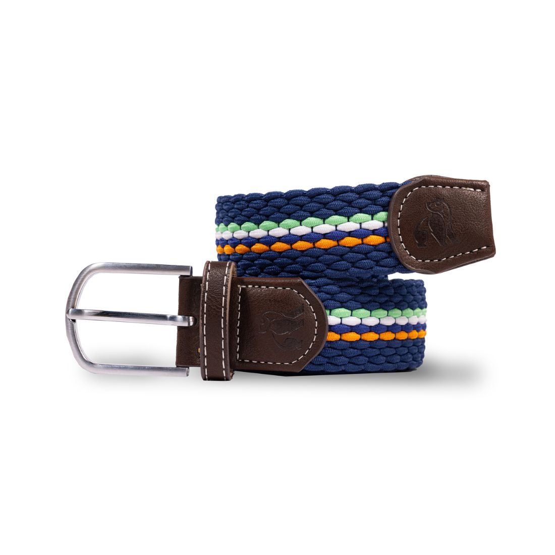 Woven Belt - Orange / Green Fine Stripe L (36-42" 91-107cm)