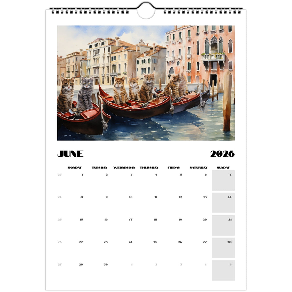 🐾 Venetian Cats 2026 Wall Calendar – A Year of Feline Magic in Venice