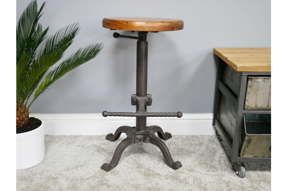Stool With Wooden Top