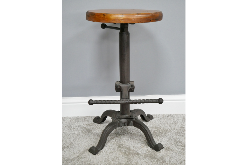 Stool With Wooden Top