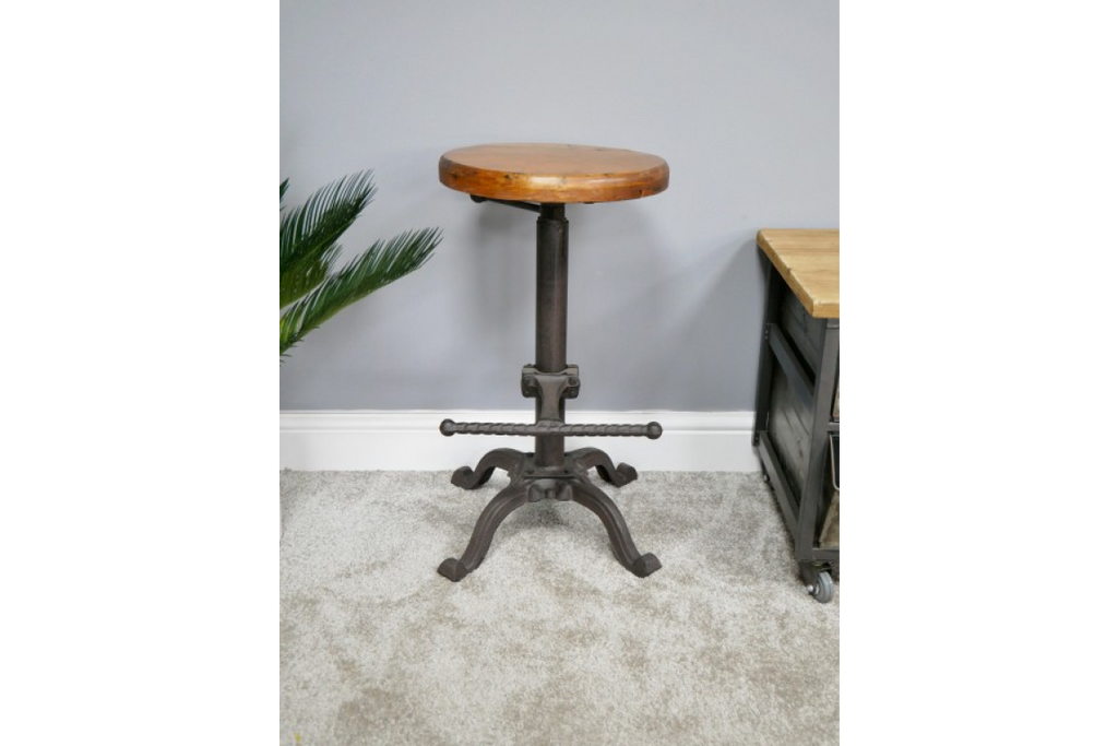 Stool With Wooden Top
