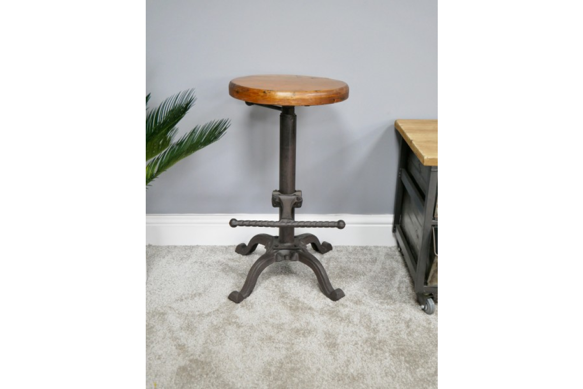 Stool With Wooden Top