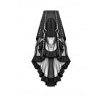Dark in Love Belladonna Mesh Buckled Goth Skirt in Black