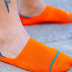 Neon Orange "No-Show" Bamboo Socks