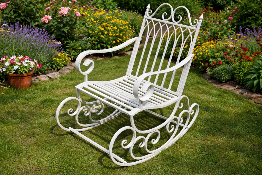 Antique Cream Rocking Chair