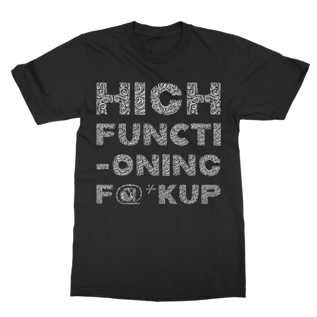 High Functioning Classic Heavy Cotton T-Shirt Black Unisex