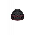 Dark in Love Black Crimson Gothic Tiered Skirt