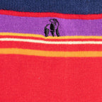 Red Multi Stripe Bamboo Socks
