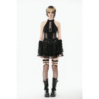 Dark in Love Bondage Mesh Panel Buckle Top