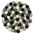Round Felt Ball Placemat | Multi Grey