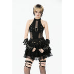 Dark in Love Bondage Mesh Panel Buckle Top