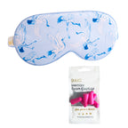 Satin Sleep Mask - Cranes Print Sleep Mask & Pink Earplugs