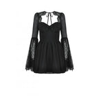 Dark in Love Greta Dark Mystique Gothic Lace-Up Mesh Dress