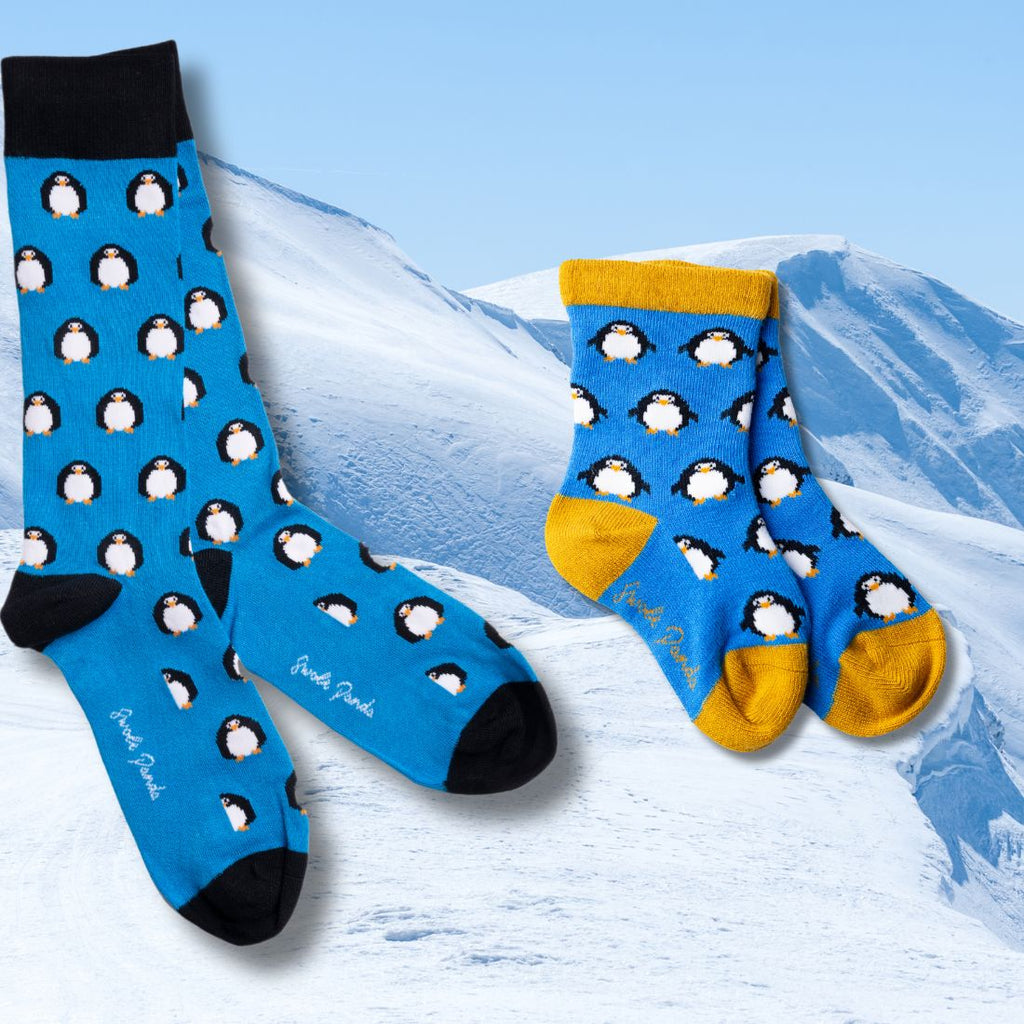 Penguin Matching Bamboo Socks (Adult & Child) UK 12-15 (US 13-15.5 EU 47-50)