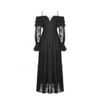 Dark in Love Cosette Elegant Gothic Off-Shoulder Ruffle Maxi Dress