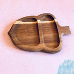 Handmade Acacia Wooden Acorn Trinket/Ring Dish Bowl 20cm