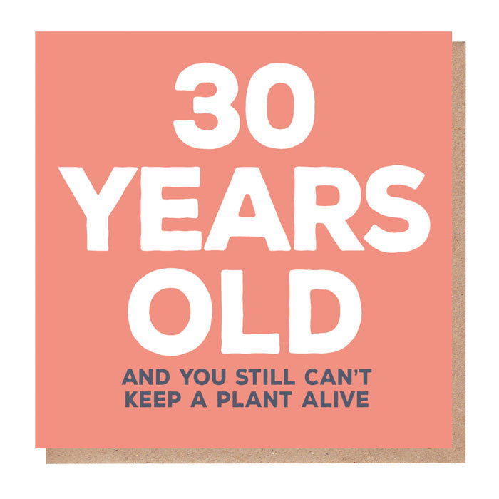 30 Years Old Birthday Card