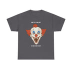 Killjoy Clown Novelty Printed T-Shirt 100% Cotton Retro Halloween Tee Charcoal