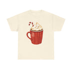Giant Christmas Latte Printed T-Shirt 100% Cotton Novelty Coffee Xmas Tee Gift Natural
