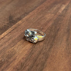 Screaming Horror Ghost Skull Duo Ring Halloween Spirit Ring Silver Tone - Size Z