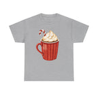 Giant Christmas Latte Printed T-Shirt 100% Cotton Novelty Coffee Xmas Tee Gift Sport Grey
