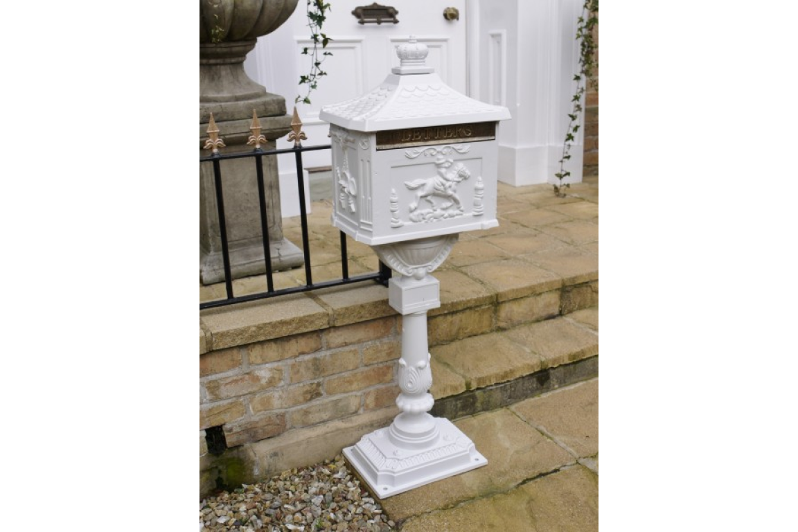 Aluminium Post Box White