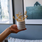 WHITE CONCRETE FOLD POT Default Title